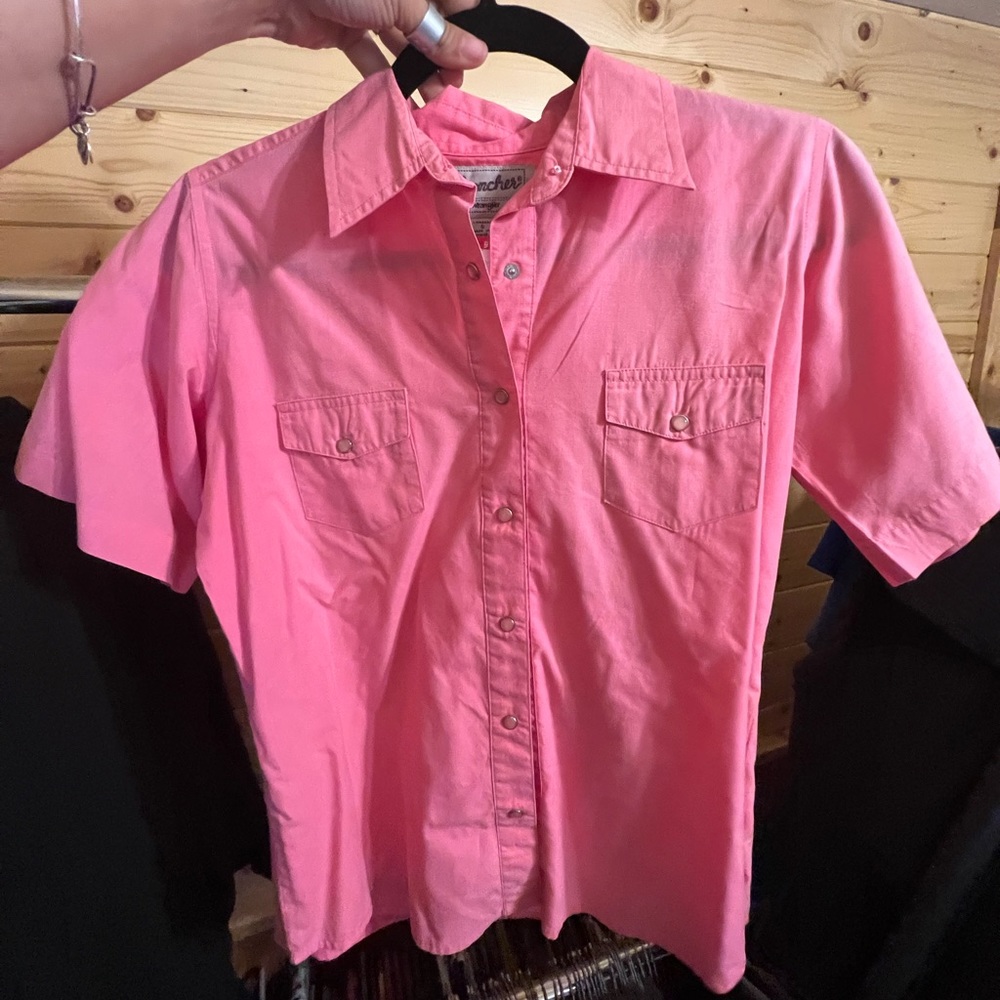 Wrangler button down short sleeve western shirt